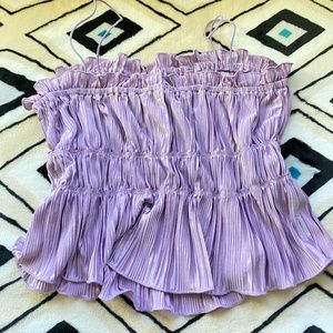 Lavender purple plisse top